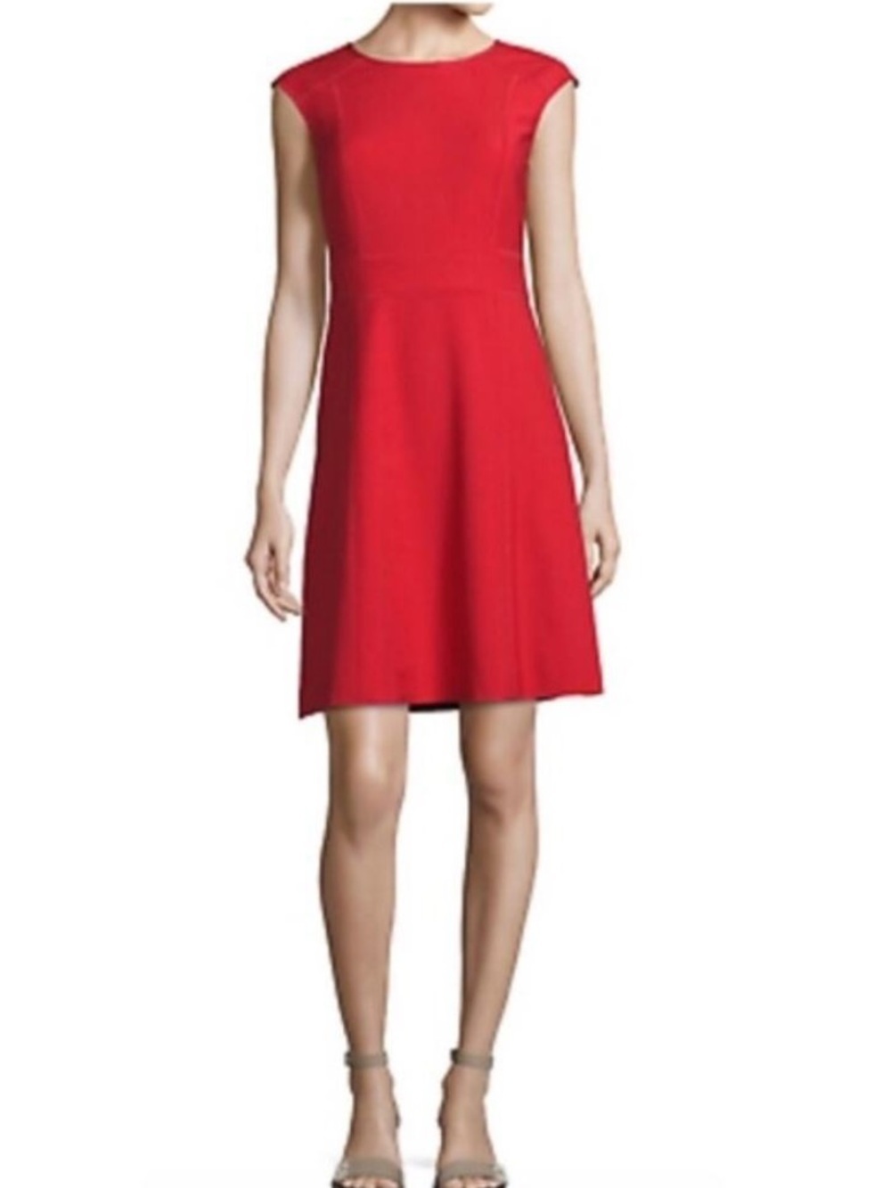 Tory Burch red tailored, sleeveless Meagan dress size 12 NWT